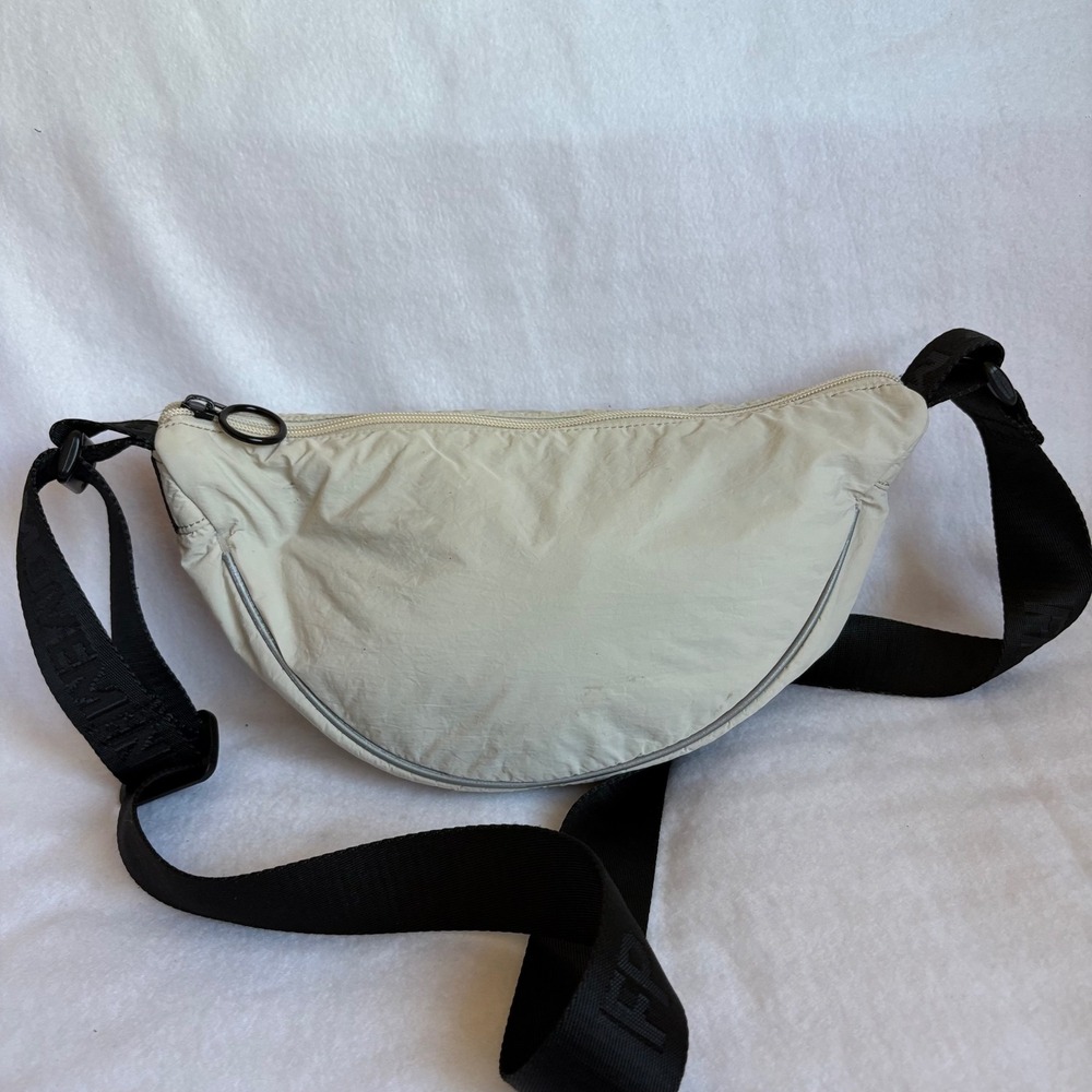 FP Movement Free People Hudson Sling Bag Cream Black Nylon Crossbody Belt Bag - Picture 3 of 5
